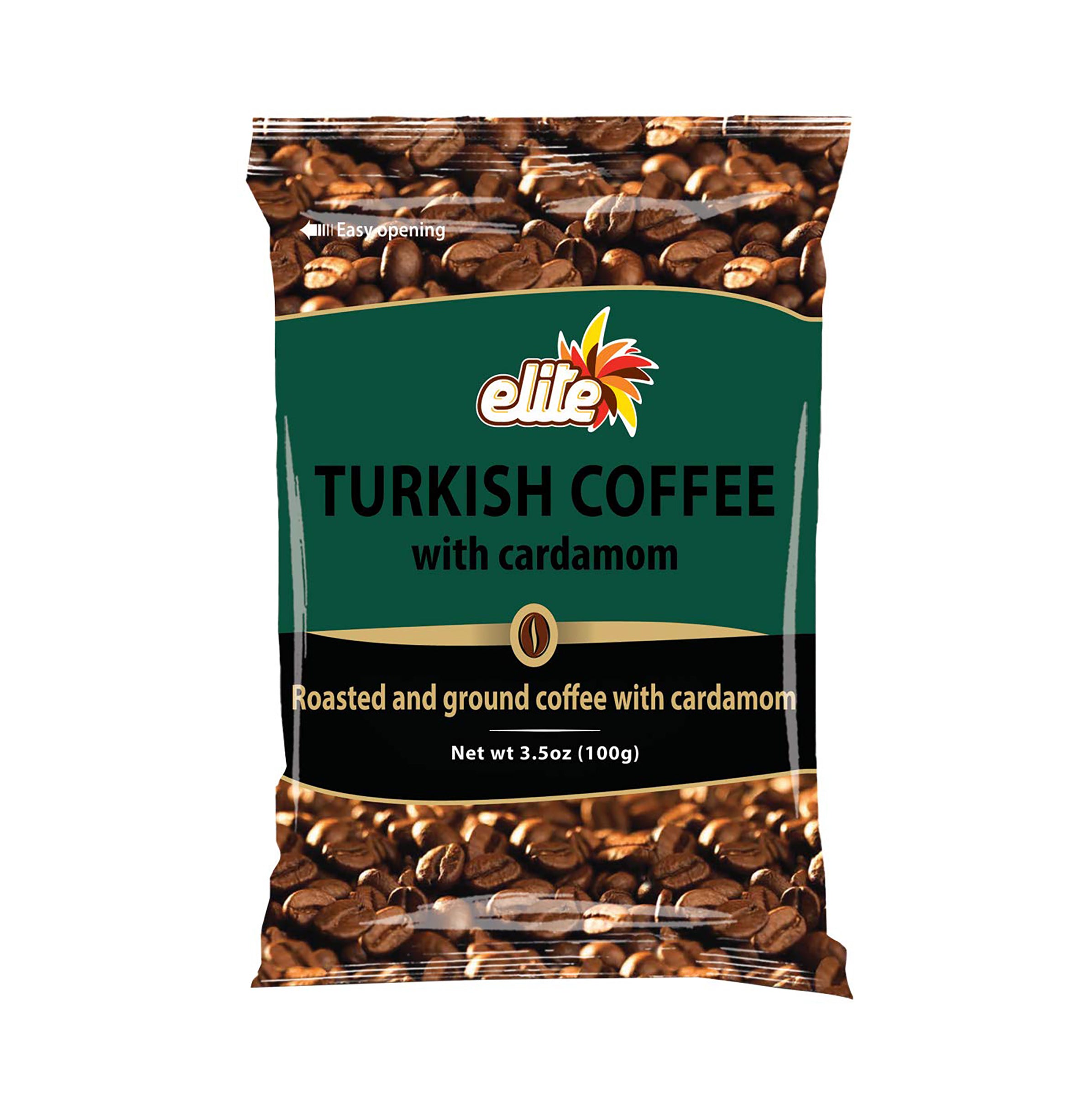 Elite Coffee Turkish Roasted and Ground Coffee, 3.5 oz